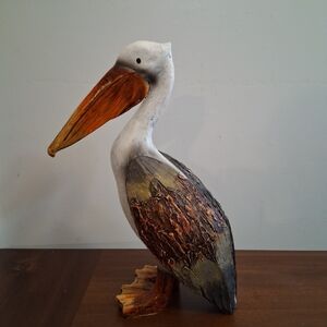 Handcrafted Pelican Sculpture